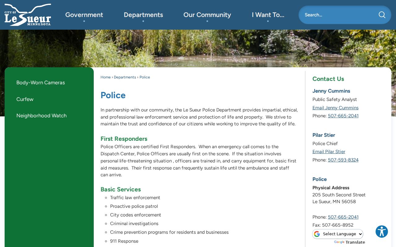 Le Sueur police and code record source for court docket distinction