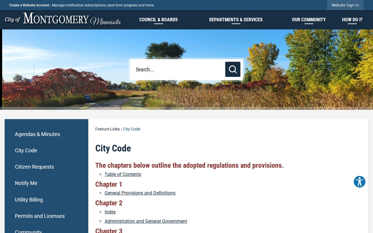 Montgomery city code record source distinct from court docket